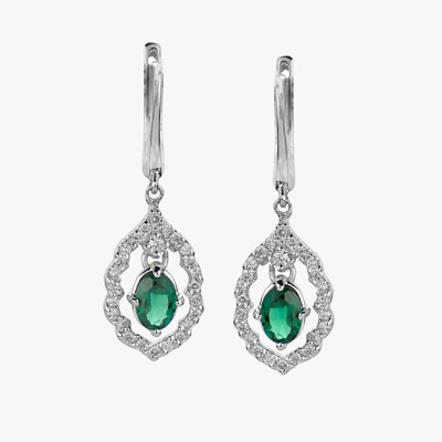 گوشواره جواهر طرح چشم سبز (Green Eye)